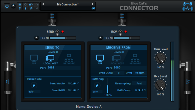 Blue Cat's Connector - Audio and MIDI Streaming Plug-In (VST, AU, VST3, AAX)