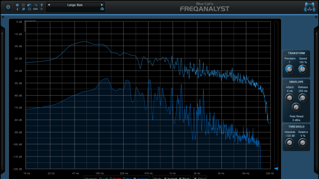 Blue Cat's FreqAnalyst - Large display size