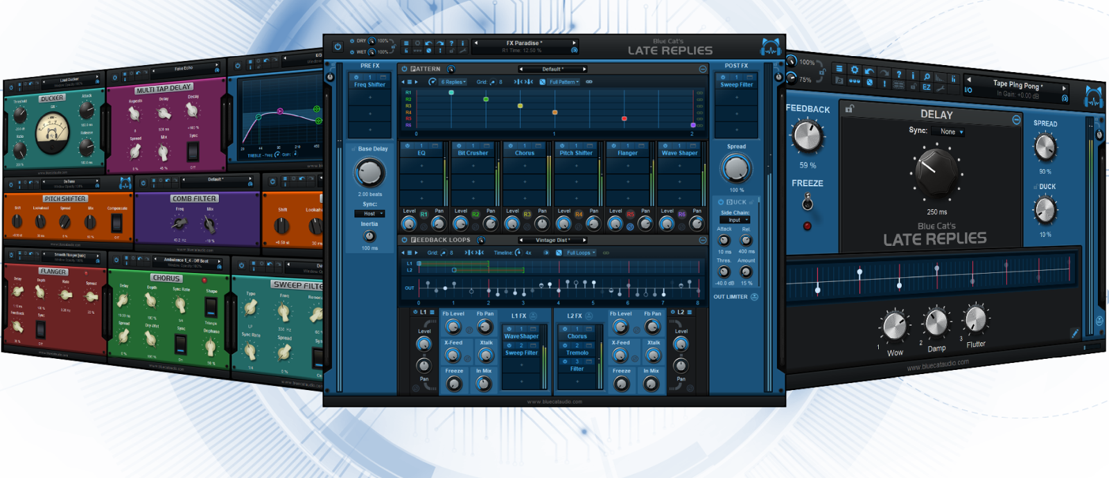 Blue Cat's Late Replies - Creative Delay & Reverb / Multi FX Plug-In & Host (VST, AU, AAX, VST3)