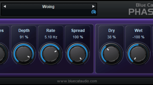 Blue Cat's Phaser - Analog Modeled Phasing Effect Plug-in (VST, AU, VST3, AAX) (Freeware)